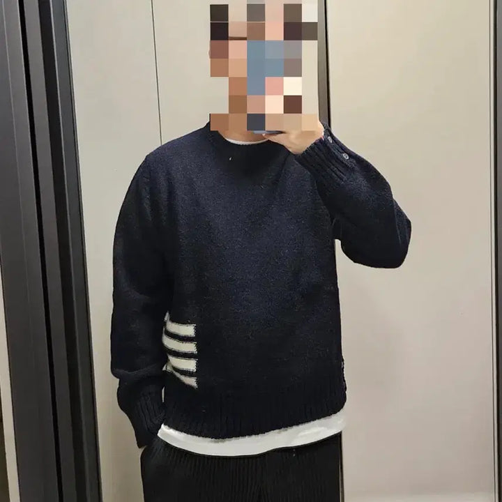 [BUNJANG] Thom Browne Intarsia Knit Sweater / (오케이몰정품) 톰브라운 인트라시아 니트