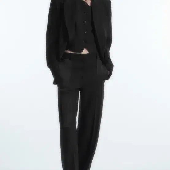 [BUNJANG] COS Satin Wool Tuxedo Trousers / COS 코스 신상 새틴 울 턱시도 트라우저 팬츠 34