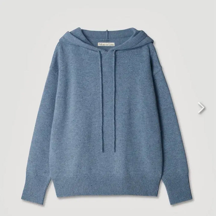 [BUNJANG] More Or Less Blue Hooded Knit Sweater / 모어올레스 블루 후드 니트