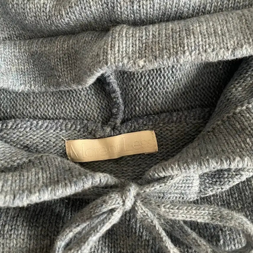 [BUNJANG] More Or Less Blue Hooded Knit Sweater / 모어올레스 블루 후드 니트