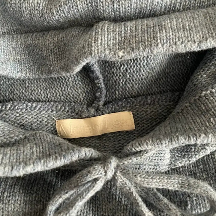 [BUNJANG] More Or Less Blue Hooded Knit Sweater / 모어올레스 블루 후드 니트