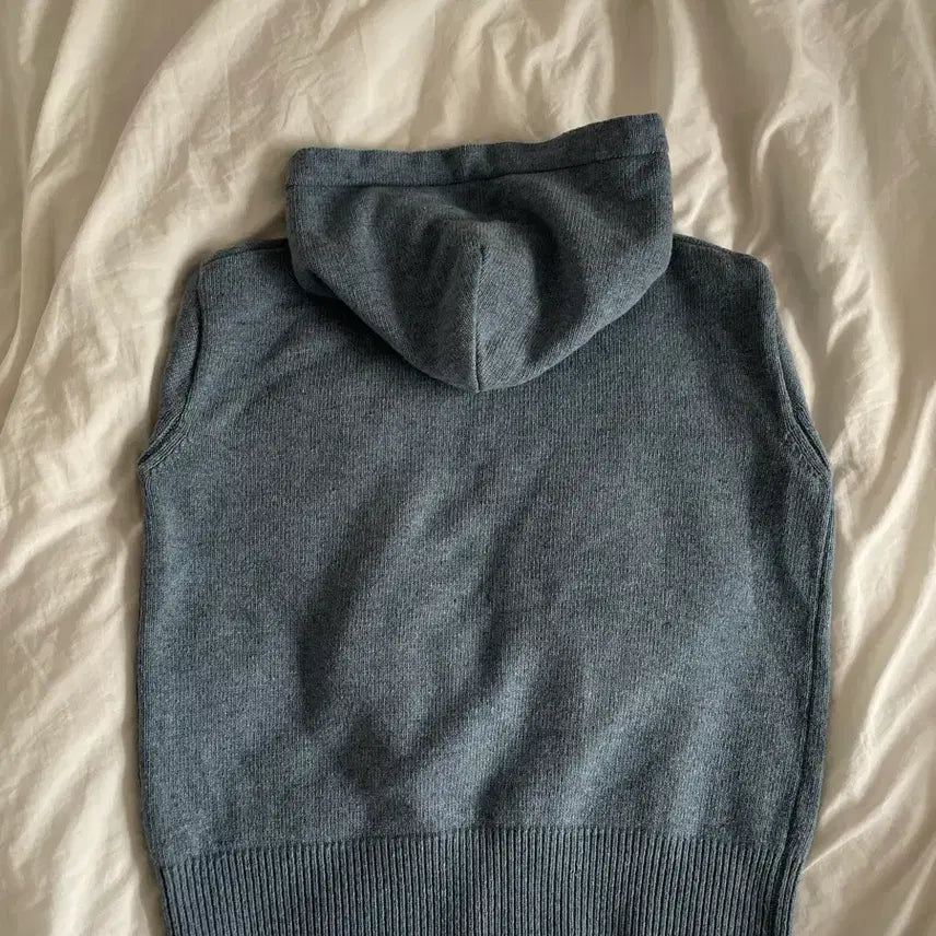[BUNJANG] More Or Less Blue Hooded Knit Sweater / 모어올레스 블루 후드 니트