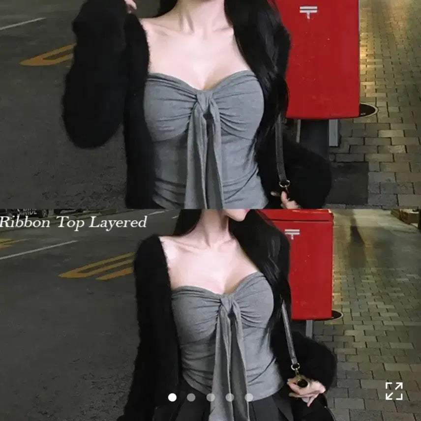 [BUNJANG] Avely Ribon Tube Top / 에이블리 캡내장 리본 튜브 탑