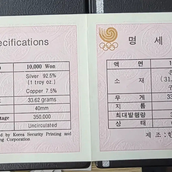[BUNJANG] Seoul Olympic Volleyball Commemorative Coin / 기념주화 서울올림픽기념 배구 만원은화 주화