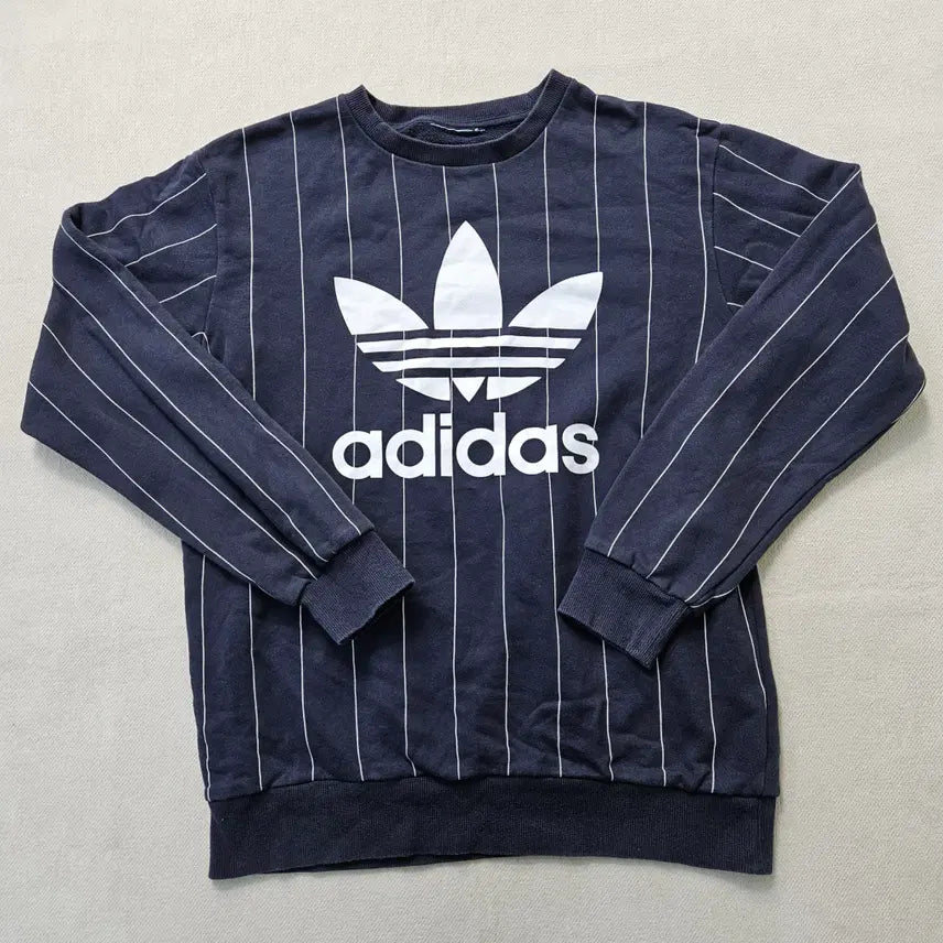 [BUNJANG] Adidas Pinstripe Sweatshirt / 100 아디다스 핀스트라이프 맨투맨  0306Y