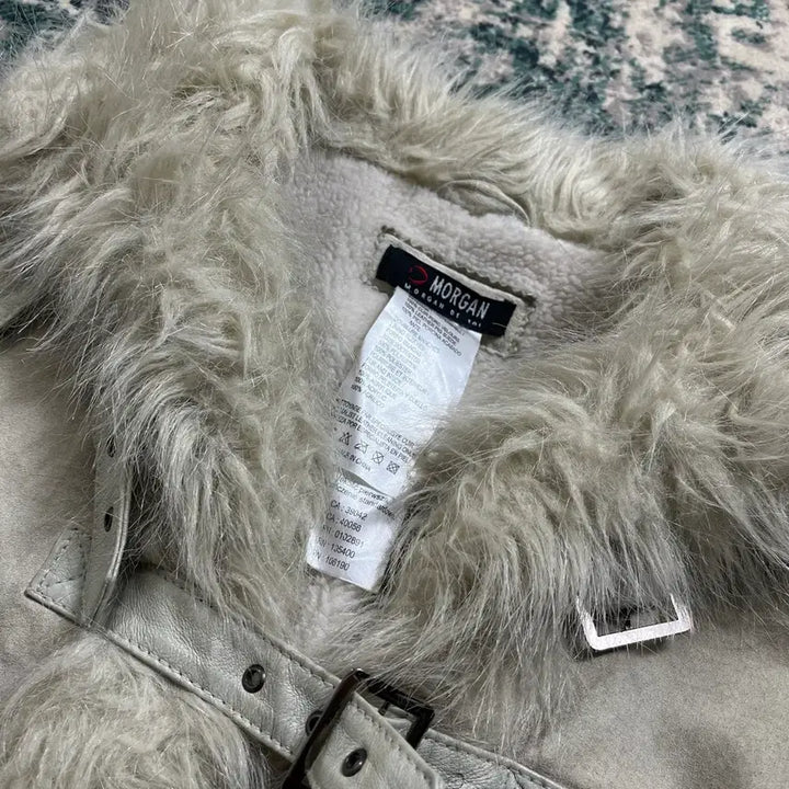 [BUNJANG] Morgan Fur Trimmed Mustang Jacket (Size 55) / Morgan 모르간 퍼 무스탕 트리밍 자켓 (55)