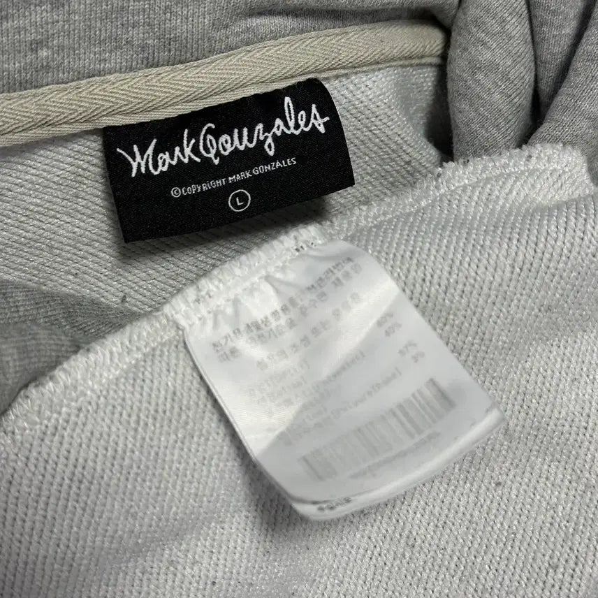 [BUNJANG] Mark Gonzales Hoodie (Gray, L) / 마크곤잘레스 후드티
