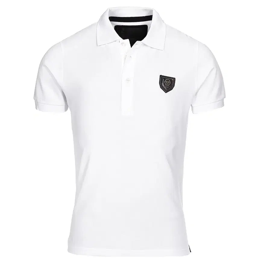 [BUNJANG] Philipp Plein Shark Swarovski PK Polo Shirt / 필립플레인 신상 상어 스와로브스키 PK 폴로 카라티 화이트 XL