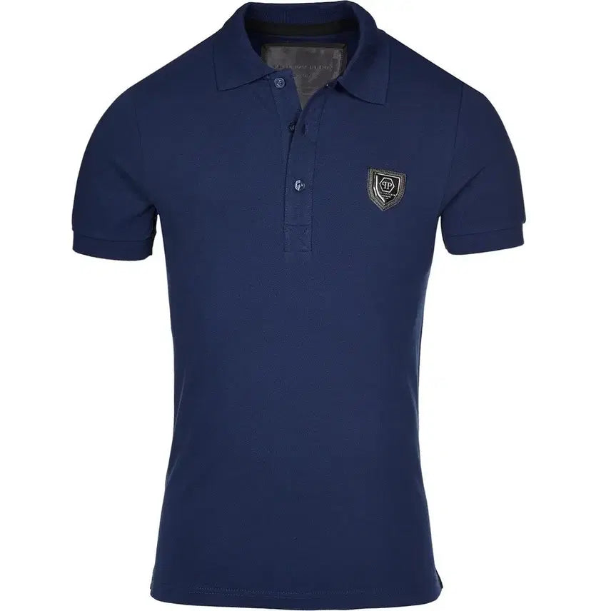 [BUNJANG] Philipp Plein Shark Swarovski PK Polo Shirt / 필립플레인 신상 상어 스와로브스키 PK 폴로 카라티 네이비 XL