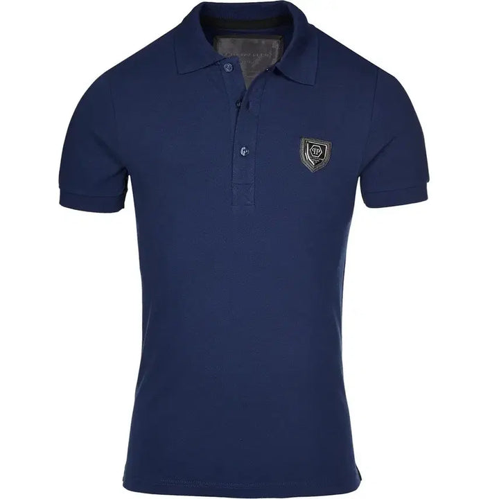 [BUNJANG] Philipp Plein Shark Swarovski PK Polo Shirt / 필립플레인 신상 상어 스와로브스키 PK 폴로 카라티 네이비 XL