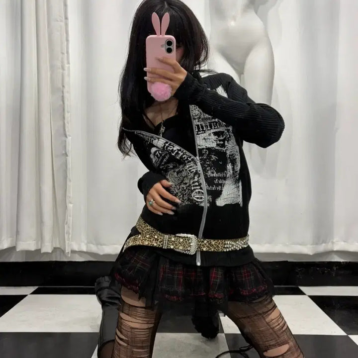 [BUNJANG] Japanese Printed Hoodie / 재패니즈 프린팅 후디