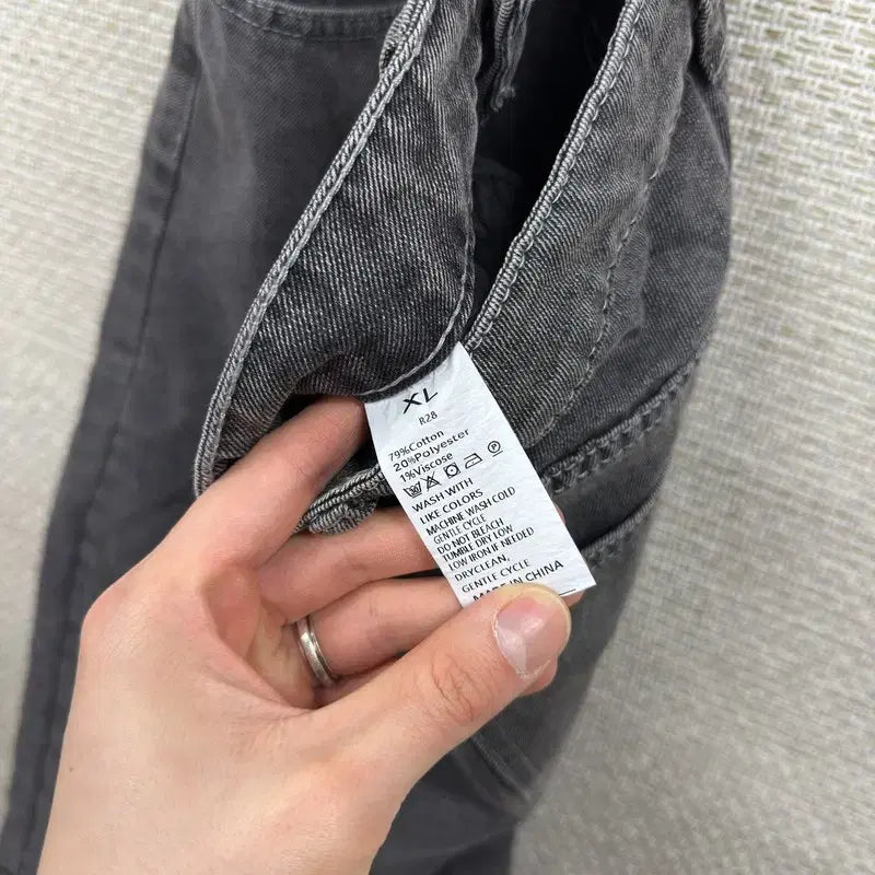 [SOLD OUT] 빈티지 그레이진 데님 스커트 XL M13444