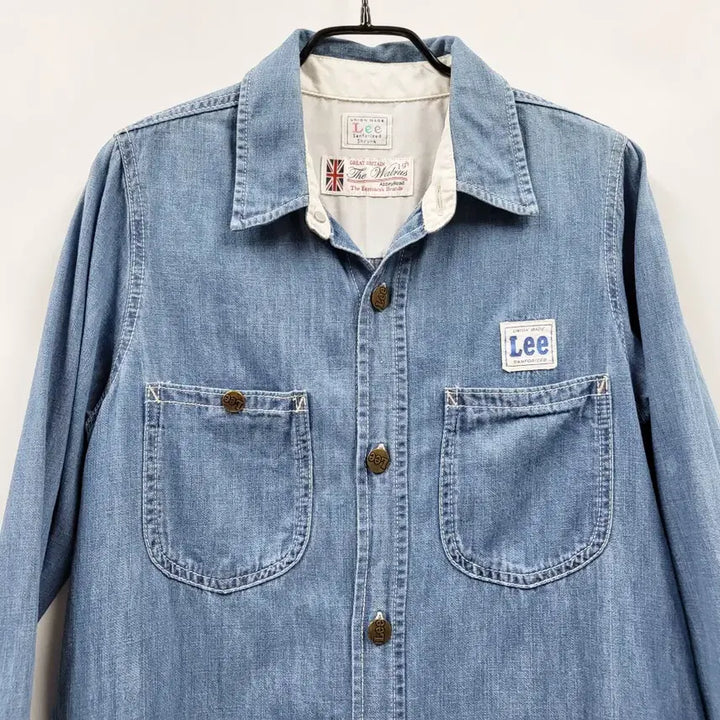 [BUNJANG] LEE The Walrus Denim Work Jacket Mini Dress / LEE 리 월러스 콜라보 워크자켓 데님셔츠 미니원피스 데님야상 C938
