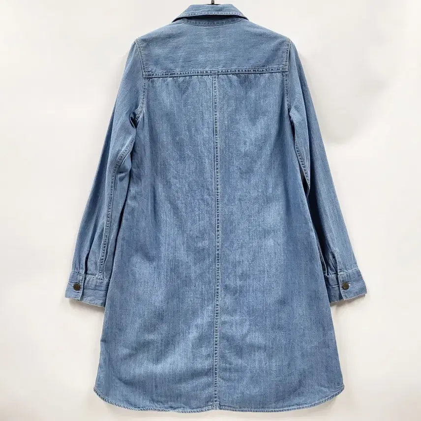 [BUNJANG] LEE The Walrus Denim Work Jacket Mini Dress / LEE 리 월러스 콜라보 워크자켓 데님셔츠 미니원피스 데님야상 C938