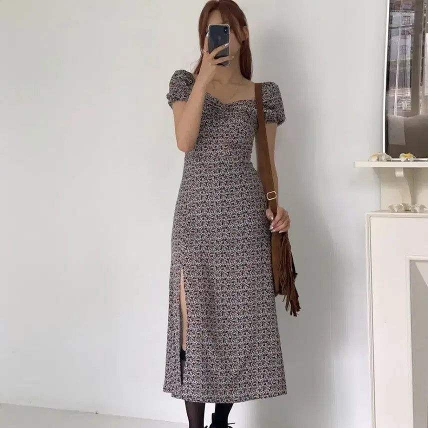 [SOLD OUT] 루루서울Fleurir Slit Dress 사이즈S