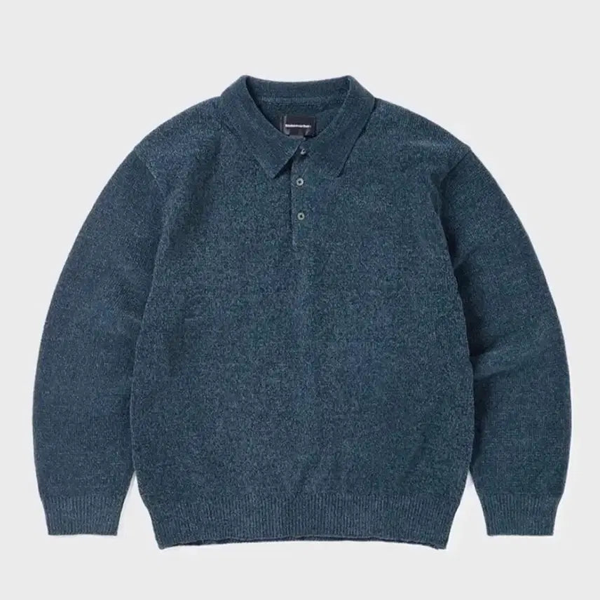[BUNJANG] thisisneverthat Velvet Knit Polo Shirt / 디스이즈네버댓 벨벳 니트 폴로 블루