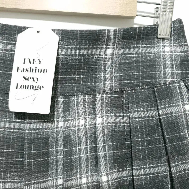 [BUNJANG] Unbranded Plaid Pleated Skirt Shorts S0496 / 체크 플리츠 치마바지 S_S0496