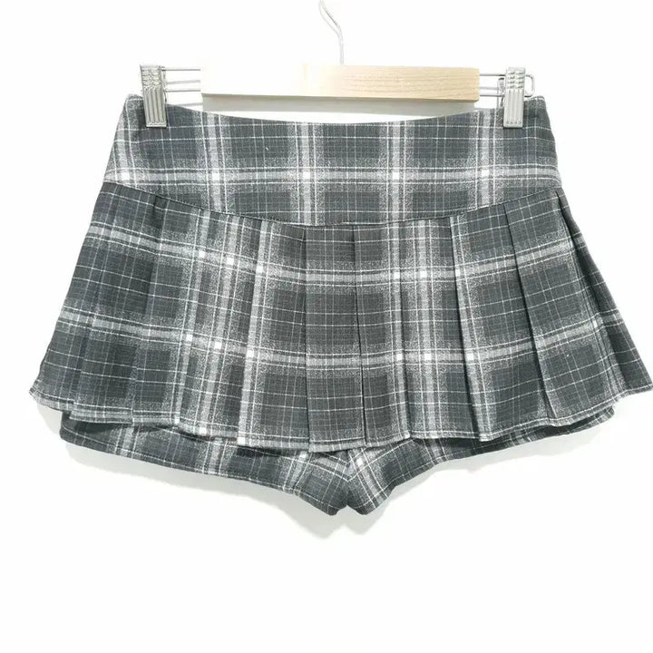[BUNJANG] Unbranded Plaid Pleated Skirt Shorts S0496 / 체크 플리츠 치마바지 S_S0496