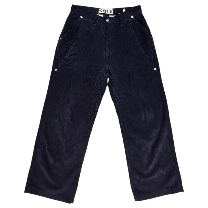 [BUNJANG] SATUR Navy Corduroy Wide Pants / SATUR 네이비 코듀로이 와이드 팬츠