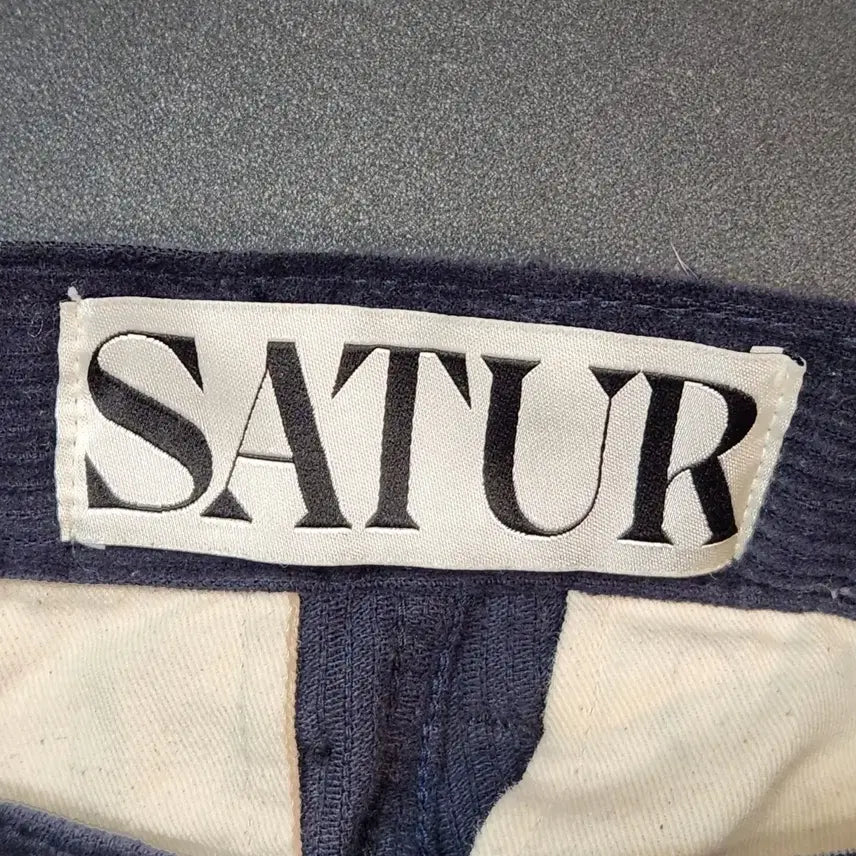[BUNJANG] SATUR Navy Corduroy Wide Pants / SATUR 네이비 코듀로이 와이드 팬츠