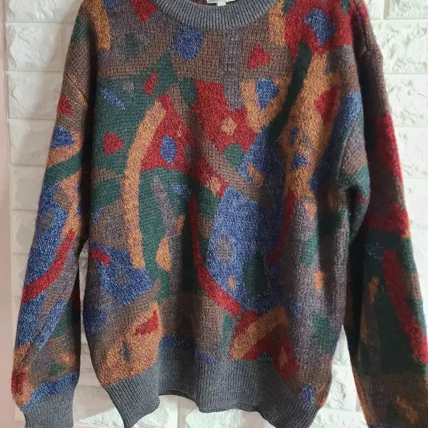 [BUNJANG] Ssangbangwool Lee Vintage Pattern Knitwear / (희귀템)쌍방울 Lee 빈티지 패턴 니트(95)