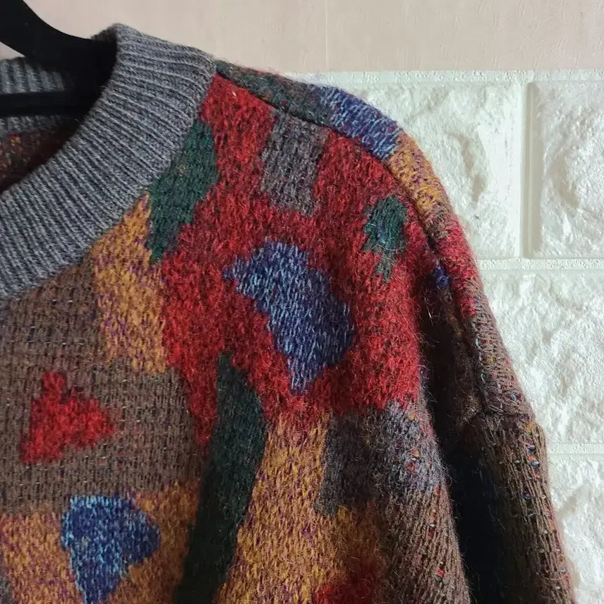 [BUNJANG] Ssangbangwool Lee Vintage Pattern Knitwear / (희귀템)쌍방울 Lee 빈티지 패턴 니트(95)