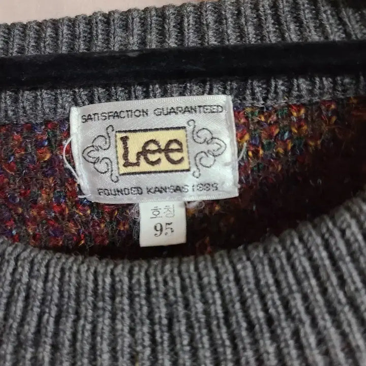 [BUNJANG] Ssangbangwool Lee Vintage Pattern Knitwear / (희귀템)쌍방울 Lee 빈티지 패턴 니트(95)