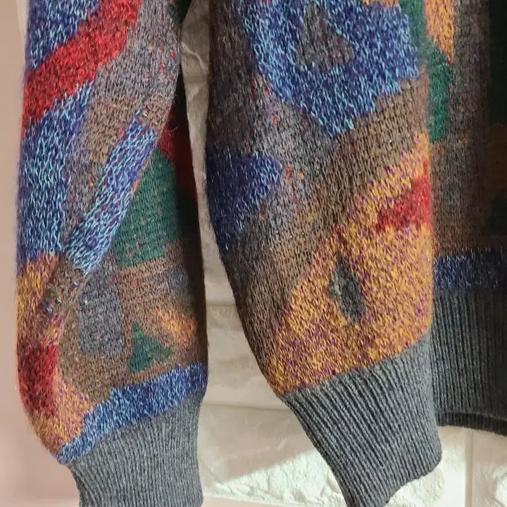 [BUNJANG] Ssangbangwool Lee Vintage Pattern Knitwear / (희귀템)쌍방울 Lee 빈티지 패턴 니트(95)