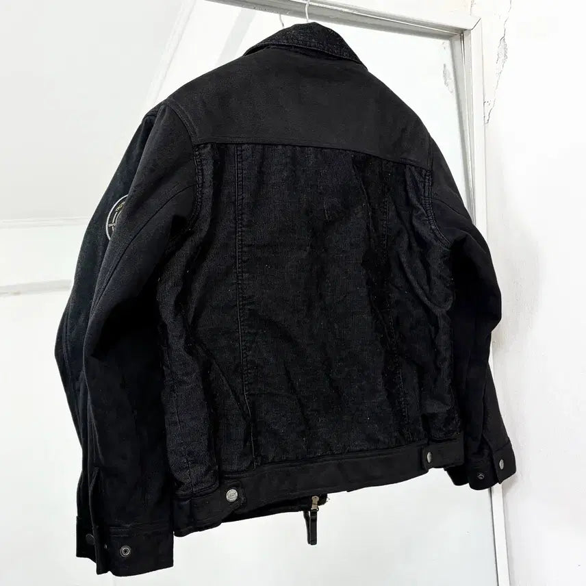 [BUNJANG] Fubu Suede Arm Sherpa Trucker Jacket / 후부 스웨이드암 쉐르파 트러커 자켓