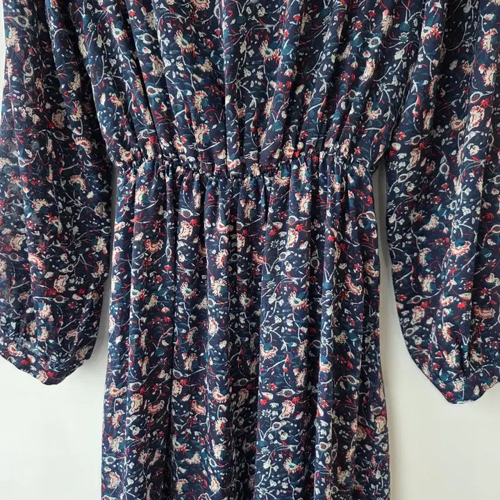 [SOLD OUT] 44-55)잔꽃무늬 시폰 밴딩원피스