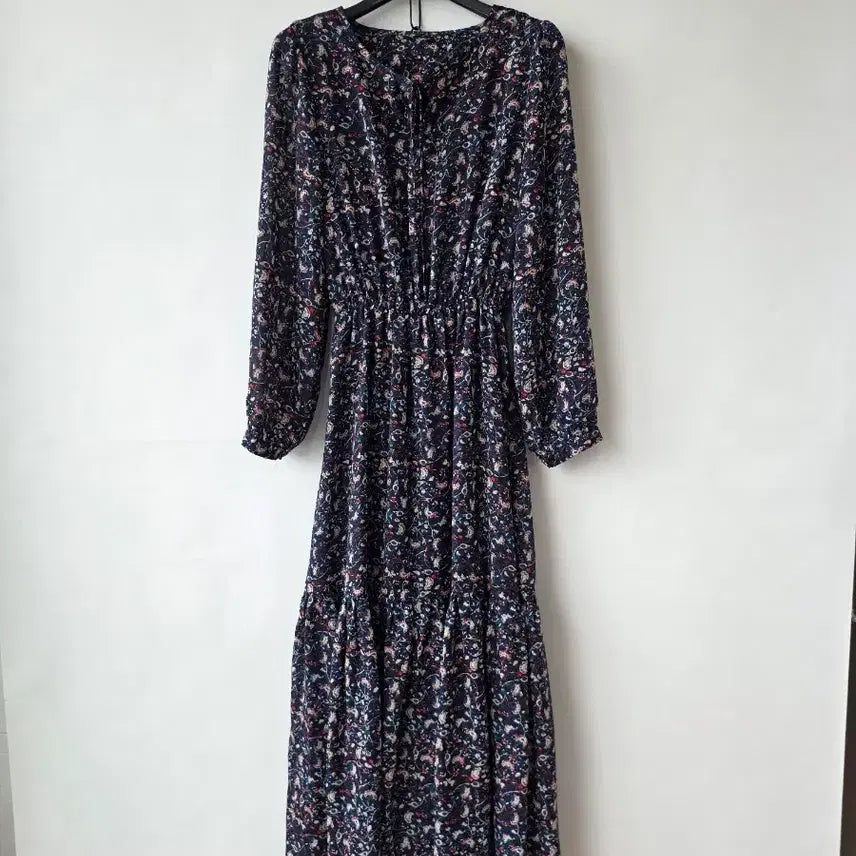 [SOLD OUT] 44-55)잔꽃무늬 시폰 밴딩원피스