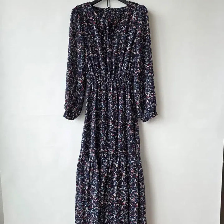 [SOLD OUT] 44-55)잔꽃무늬 시폰 밴딩원피스