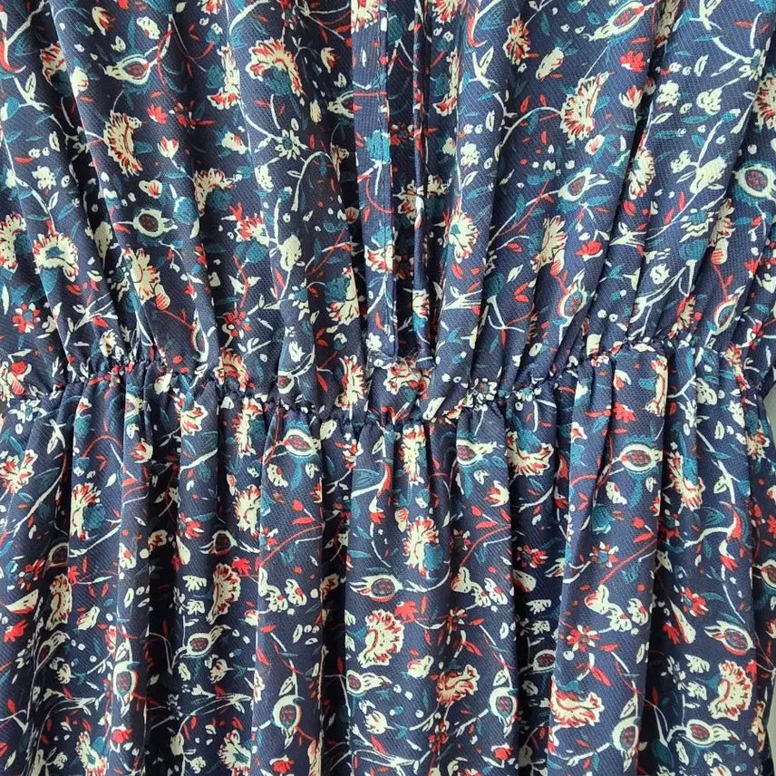 [SOLD OUT] 44-55)잔꽃무늬 시폰 밴딩원피스