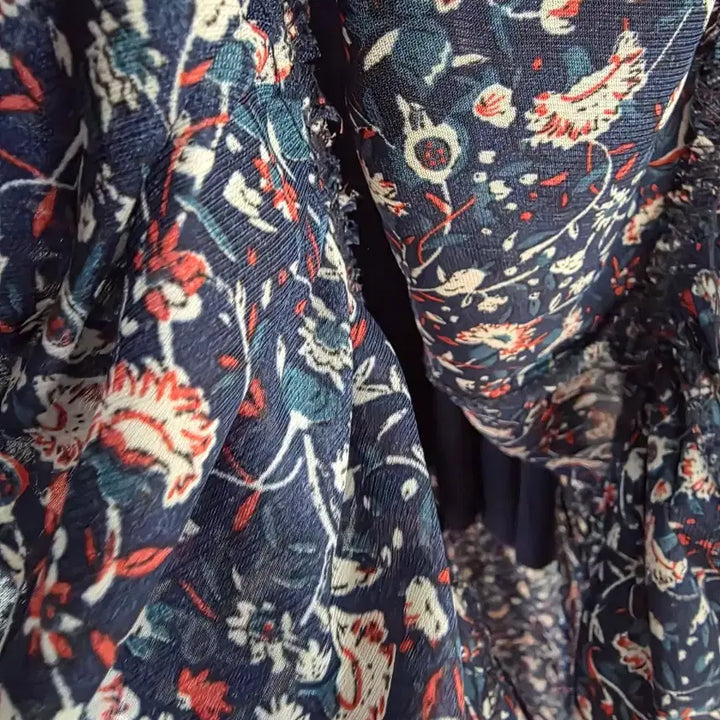 [SOLD OUT] 44-55)잔꽃무늬 시폰 밴딩원피스