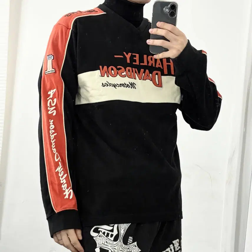 [BUNJANG] Harley Davidson Racing Sweatshirt / 할리데이비슨 레이싱 맨투맨
