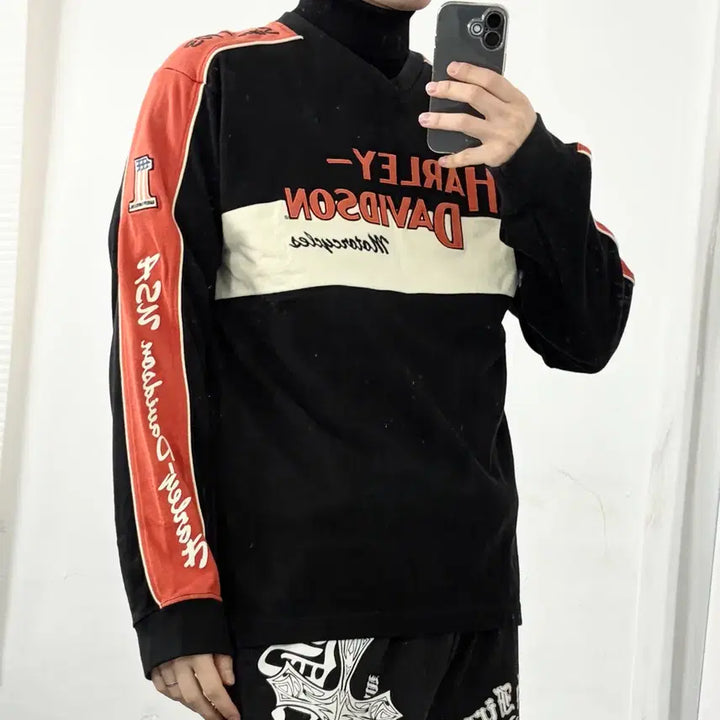 [BUNJANG] Harley Davidson Racing Sweatshirt / 할리데이비슨 레이싱 맨투맨