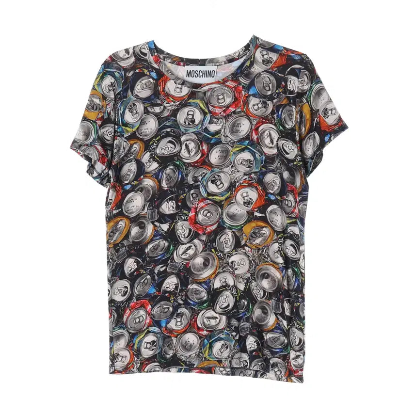 [BUNJANG] Moschino Crushed Soda Can Print T-shirt / 모스키노 크러쉬드 소다 캔 프린트 반팔 티셔츠