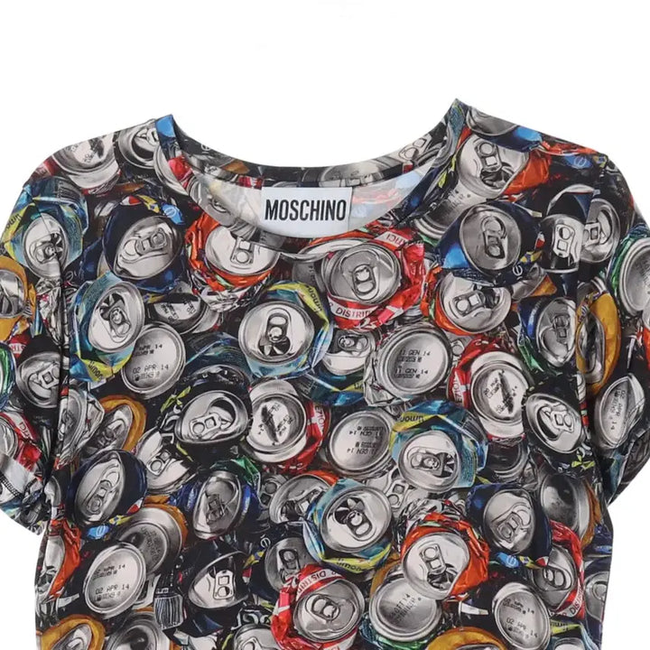 [BUNJANG] Moschino Crushed Soda Can Print T-shirt / 모스키노 크러쉬드 소다 캔 프린트 반팔 티셔츠