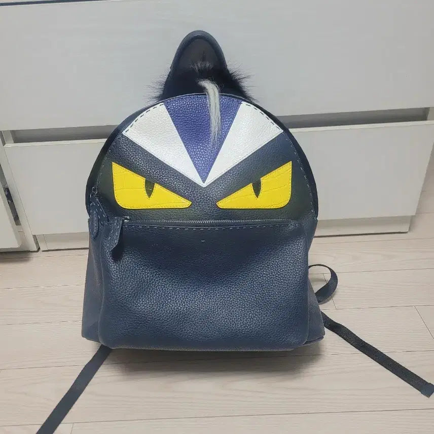 [BUNJANG] FENDI Monster Leather Backpack / (정품) FENDI 펜디 몬스터 가죽 백팩(보증서포함)