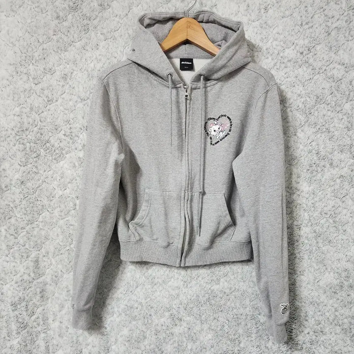 [BUNJANG] Kirsh X Aristocats Cropped Hooded Zip-up / J469 [2] 키르시 X 아리스토캣 크롭 후드 집업