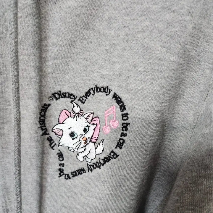 [BUNJANG] Kirsh X Aristocats Cropped Hooded Zip-up / J469 [2] 키르시 X 아리스토캣 크롭 후드 집업