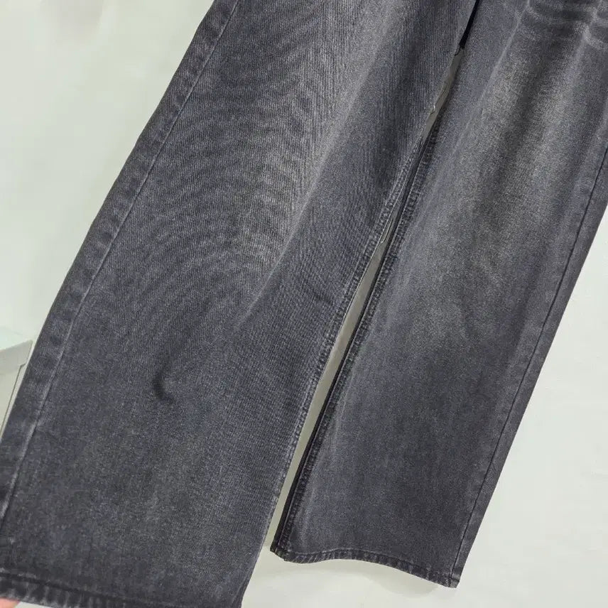 [BUNJANG] Black Wide Denim High Waist Pants S / 흑청 와이드 데님 하이웨스트 팬츠 S