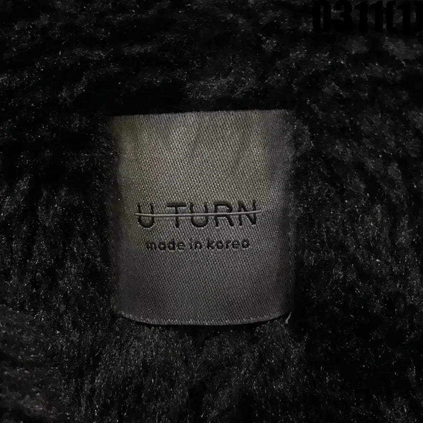 [SOLD OUT] U TURN 블랙 퍼 더플 코트 L