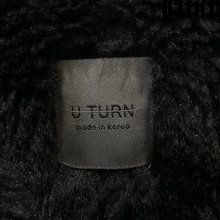[SOLD OUT] U TURN 블랙 퍼 더플 코트 L