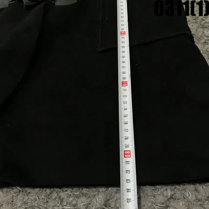 [SOLD OUT] U TURN 블랙 퍼 더플 코트 L