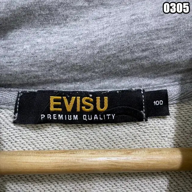 [BUNJANG] EVISU Y2K Graffiti Street Hoodie Gray / L 에비수 그래피티 Y2K 스트릿 후드티 그레이