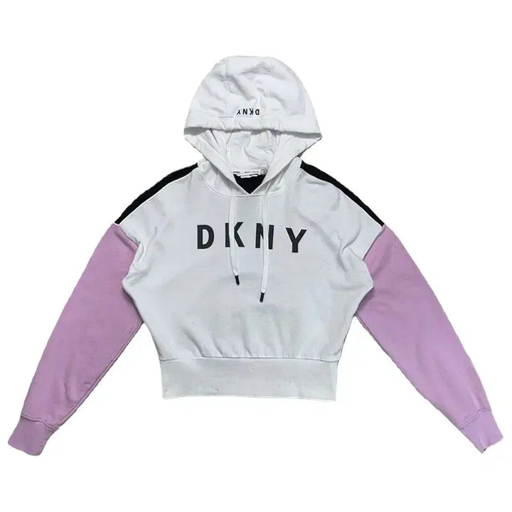 [BUNJANG] DKNY Color Block Cropped Hoodie S / DKNY 스포츠 컬러블록 반크롭 후드티 S