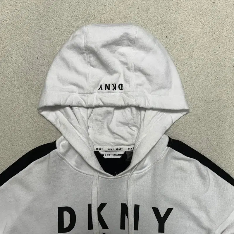 [BUNJANG] DKNY Color Block Cropped Hoodie S / DKNY 스포츠 컬러블록 반크롭 후드티 S