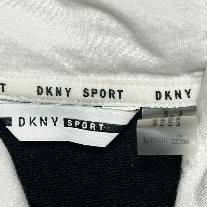 [BUNJANG] DKNY Color Block Cropped Hoodie S / DKNY 스포츠 컬러블록 반크롭 후드티 S