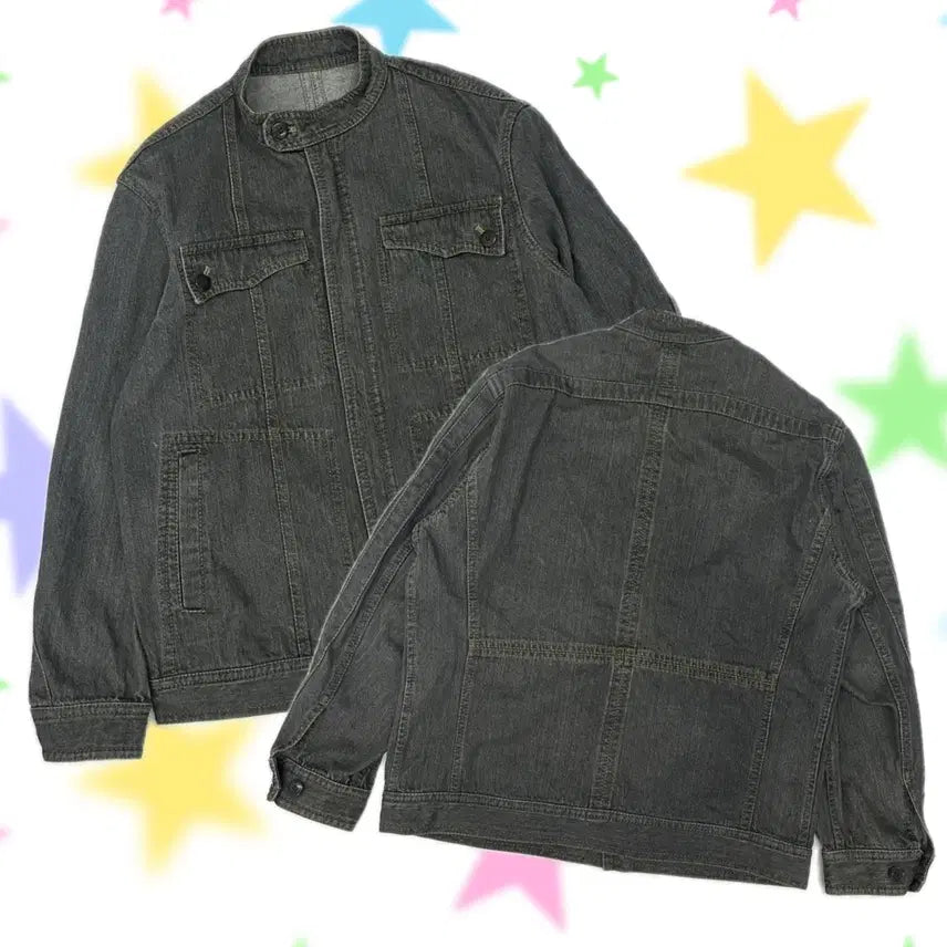 [BUNJANG] Vintage City Boy Y2K Black Denim Jacket / 일본빈티지 시티보이 Y2K 긱시크 펑크 흑청 레트로 데님 남성 청자켓